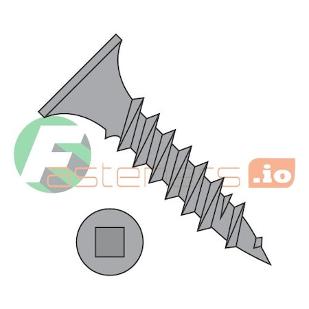 Newport Fasteners Drywall Screw, #8 x 2-1/2 in, Steel, Flat Head Square Drive, 2000 PK 512509